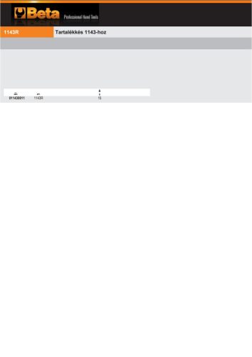 Beta 1143R Tartalékkés a Beta 1143-hoz