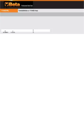 Beta 1144D/RL Tartalékkés a Beta 1144D-hez
