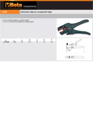 Beta 1148B Automata vágó és csupaszoló fogó
