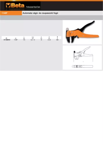 Beta 1149F Automata vágó- és csupaszoló fogó