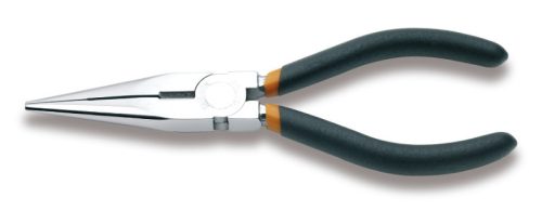 Beta 1166 Egyenes extra hosszú félkerekcsőrű fogó PVC-bevonattal 160mm