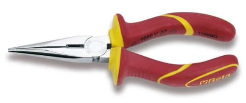 Beta 1166MQ Egyenes félkerekcsőrű fogó, extra hosszú, krómozott 200mm