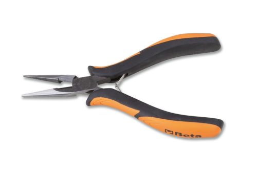 Beta 1177BM/Z Elektronikai félkerekcsőrű fogó, hosszított kivitel, recézett bimateriális szár 140mm