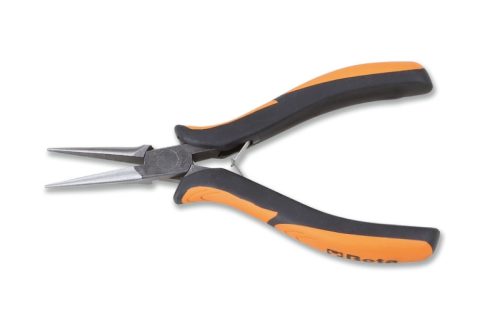 Beta 1178BM Elektronikai félkerekcsőrű fogó, hosszított kivitel, polírozott bimateriális szár 140mm