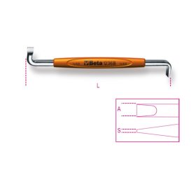   Beta 1236B Sarokcsavarhúzó hasítottfejű csavarokhoz 0,8x4mm