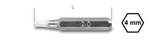 Beta 1256PE Bit hegy 4 mm imbusz fejű csavarokhoz 0.7mm