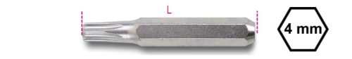 Beta 1256TX Bit hegy 4 mm Torx®-csavarokhoz T8