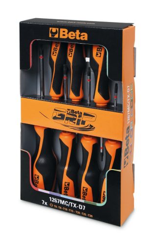 Beta 1267MC/Tx-D7 7 darabos csavarhúzó készlet Torx® csavarokhoz (1267MC/TX), színezett