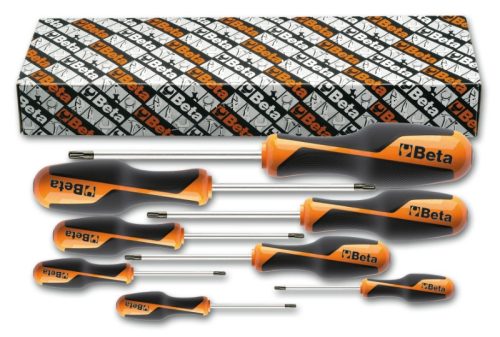 Beta 1268RTx/S8 8 darabos Imbusz-csavarhúzókészlet markolattal Tamper Resistant Torx® csavarokhoz (1268RTX)