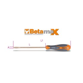   Beta 1270BA Csavarhúzó hasítottfejű csavarokhoz, szikramentes 3x75mm