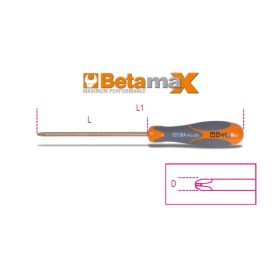   Beta 1272BA Csavarhúzó Phillips®-csavarokhoz, szikramentes PH1x5x100mm