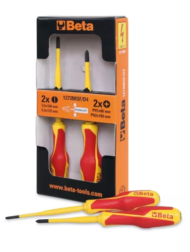 Beta 1273MQF/D4 4 részes csavarhúzó készlet, szigetelt 1000V