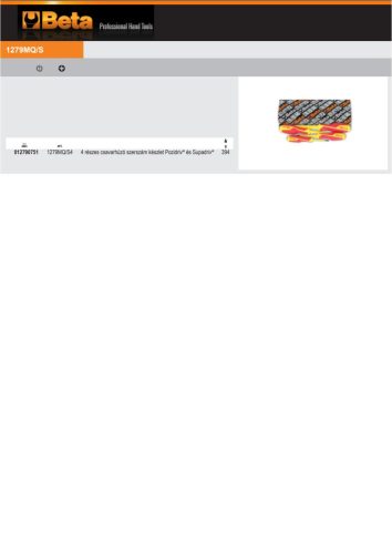 Beta 1279MQ/S4 4 részes csavarhúzó szerszám készlet Pozidriv® és Supadriv® csavarokhoz (1279) PZ0 - PZ1 - PZ2 - PZ3