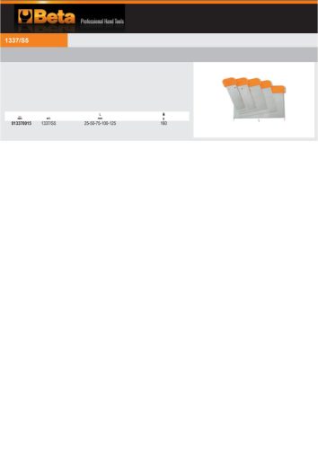 Beta 1337/S5 5 darabos karosszériareszelő készlet, acélból