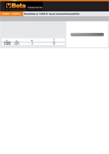 Beta 1338R12 Reszelőlap a Beta 1338A-B típusú karosszériareszelőhöz