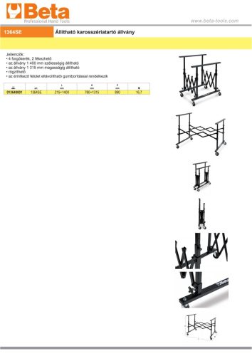 Beta 1364SE Állítható karosszériatartó állvány