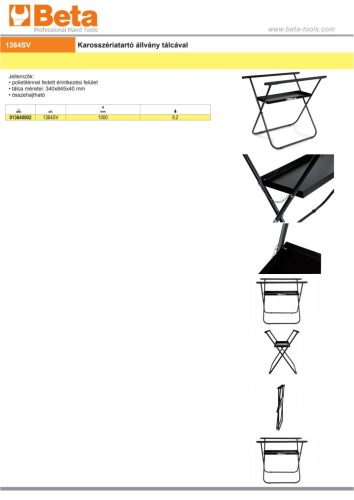 Beta 1364SV Karosszériatartó állvány tálcával
