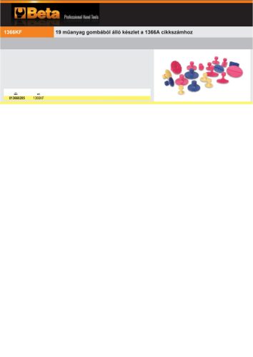 Beta 1366KF 19 műanyag gombából álló készlet a Beta 1366A cikkszámhoz