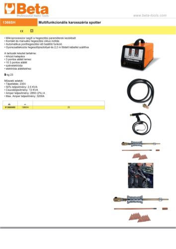 Beta 1366SH Multifunkcionális spotter karosszéria javításhoz