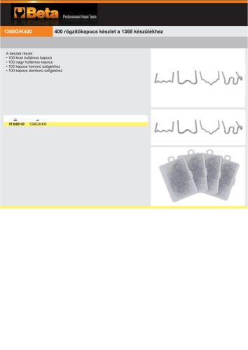 Beta 1368G/K400 400 rögzítőkapocs készlet a Beta 1368 készülékhez