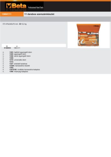 Beta 1369/C11 11 darabos szerszámkészlet