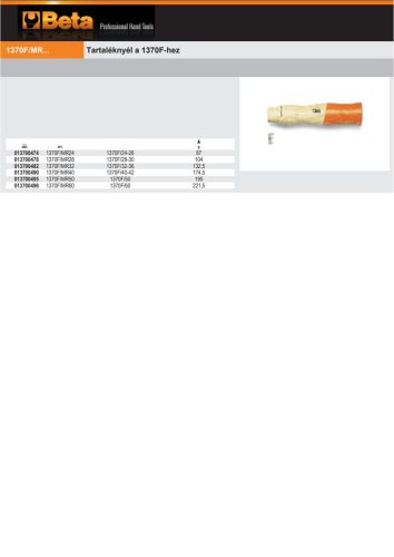 Beta 1370F/MR Tartaléknyél az 1370F-es kalapácshoz 24mm