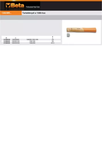 Beta 1380MR Tartaléknyél az 1380-hoz 800g