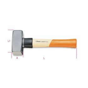   Beta 1380S Ráverő kalapács nyélvédővel, fanyéllel 800g