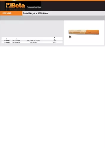 Beta 1380S/MR Tartaléknyél az 1380S-hez 800g