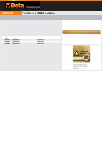 Beta 1380BA/MR Tartaléknyél az 1380BA modellhez 1500g