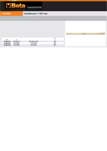 Beta 1381MR Tartaléknyél az 1381-hez 5000g