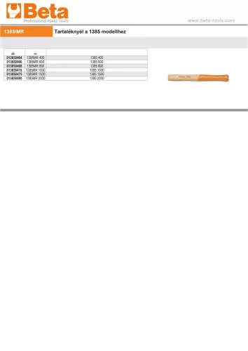 Beta 1385/MR Tartaléknyél az 1385 modellhez 2000g