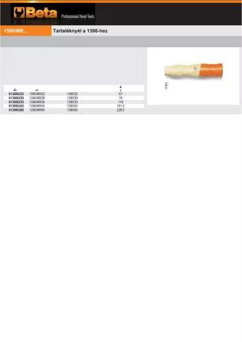 Beta 1390MR Tartaléknyél az 1390-hez 60mm