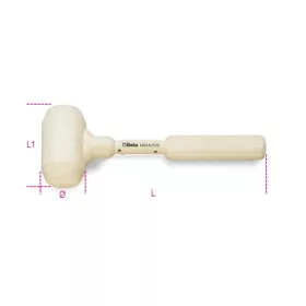 Beta 1391A Csempéző kalapács, fehér gumiból 500g