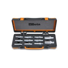   Beta 1433/C11 11 darabos tőcsavarkihajtó készlet, 1/2" lágy hőformált tálcában, fémdobozban