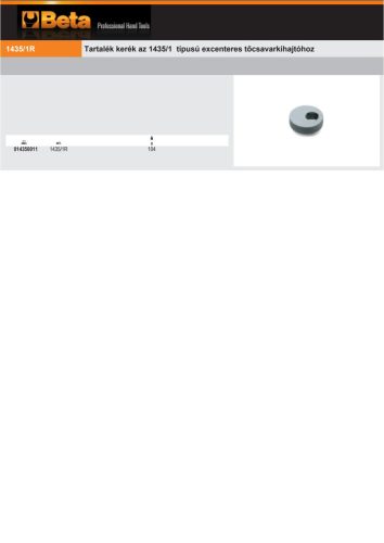 Beta 1435/1R Tartalék kerék a Beta 1435/1 típusú excenteres tőcsavarkihajtóhoz