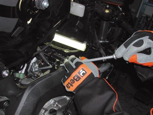 Beta 1439K7 Sarokcsavarhúzó 90°, hosszított kivitel, betéttel, dobozban