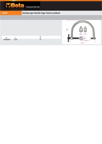Beta 1452K Szeleprugó feszítő fogó három pofával
