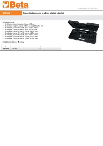 Beta 1462/MB Csúszókalapácsos injektor kihúzó készlet