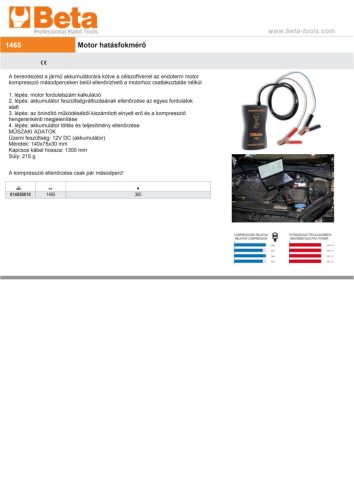 Beta 1465 Motor hatásfokmérő