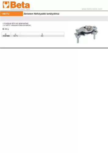 Beta 1467TU Záróelem fékfolyadék tartályokhoz