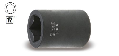 Beta 1471CF 1/2"-s Ötszögű-dugókulcs fékszereléshez 19mm