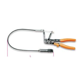   Beta 1472AUP Automata tömlőbillincsfogó hosszított, barnított, PVC-bevonatú zárral