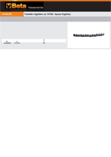 Beta 1476A/RC Tartalék vágólánc a Beta 1476A típusú fogóhoz