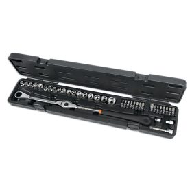   Beta 1477/C38 Csuklós racsnis kulcs készlet szíjfeszítőkhöz való rövid dugókulcsokkal