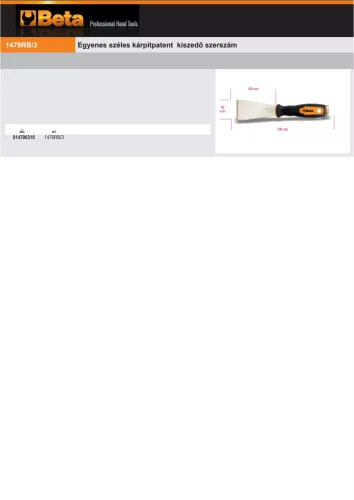 Beta 1479RB/3 Egyenes széles kárpitpatent kiszedő szerszám