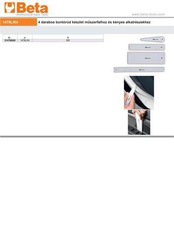 Beta 1479L/K4 4 darabos bontórúd készlet műszerfalhoz és kényes alkatrészekhez