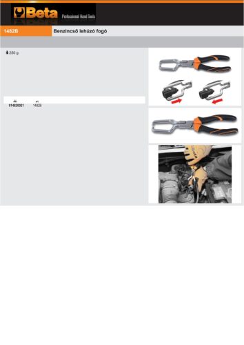 Beta 1482B Benzincső lehúzó fogó