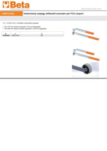 Beta 1485FCA/K2 Vezérműszíj csapágy előfeszítő szerszám pár FCA csoport