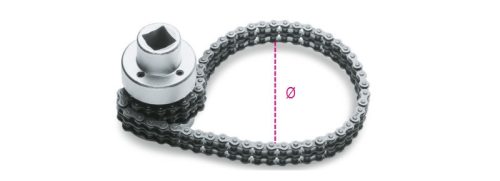 Beta 1488/1 1/2”-os láncos olajszűrőleszedő dugókulcs, krómozott 60-110mm